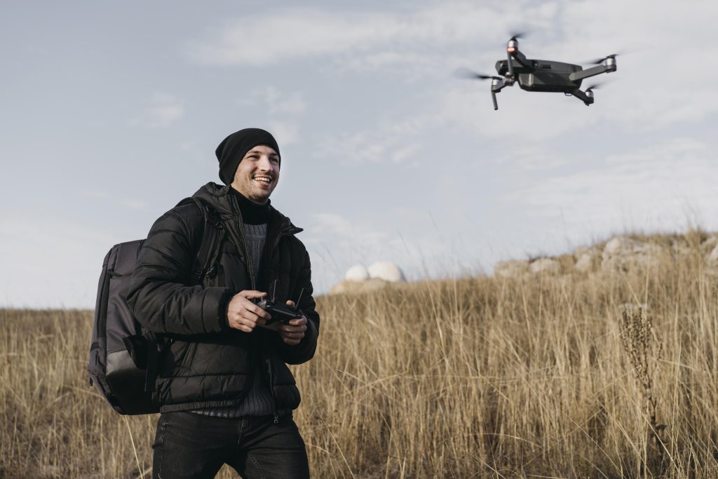 An Aerial Drone Photography in Dallas at work 