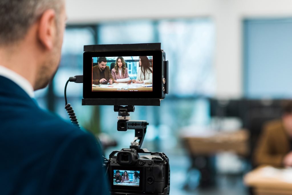 A Video Producer in Dallas at work