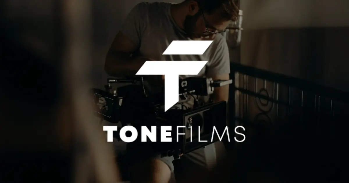 Tone Films production crew on set filming a corporate brand video in Dallas