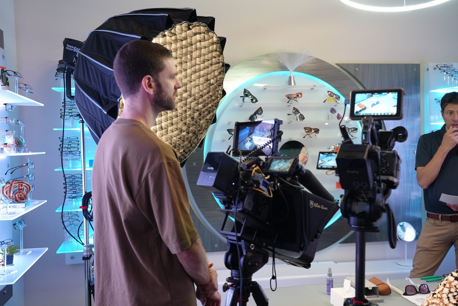 Cinema camera on set during a professional Frisco video production shoot