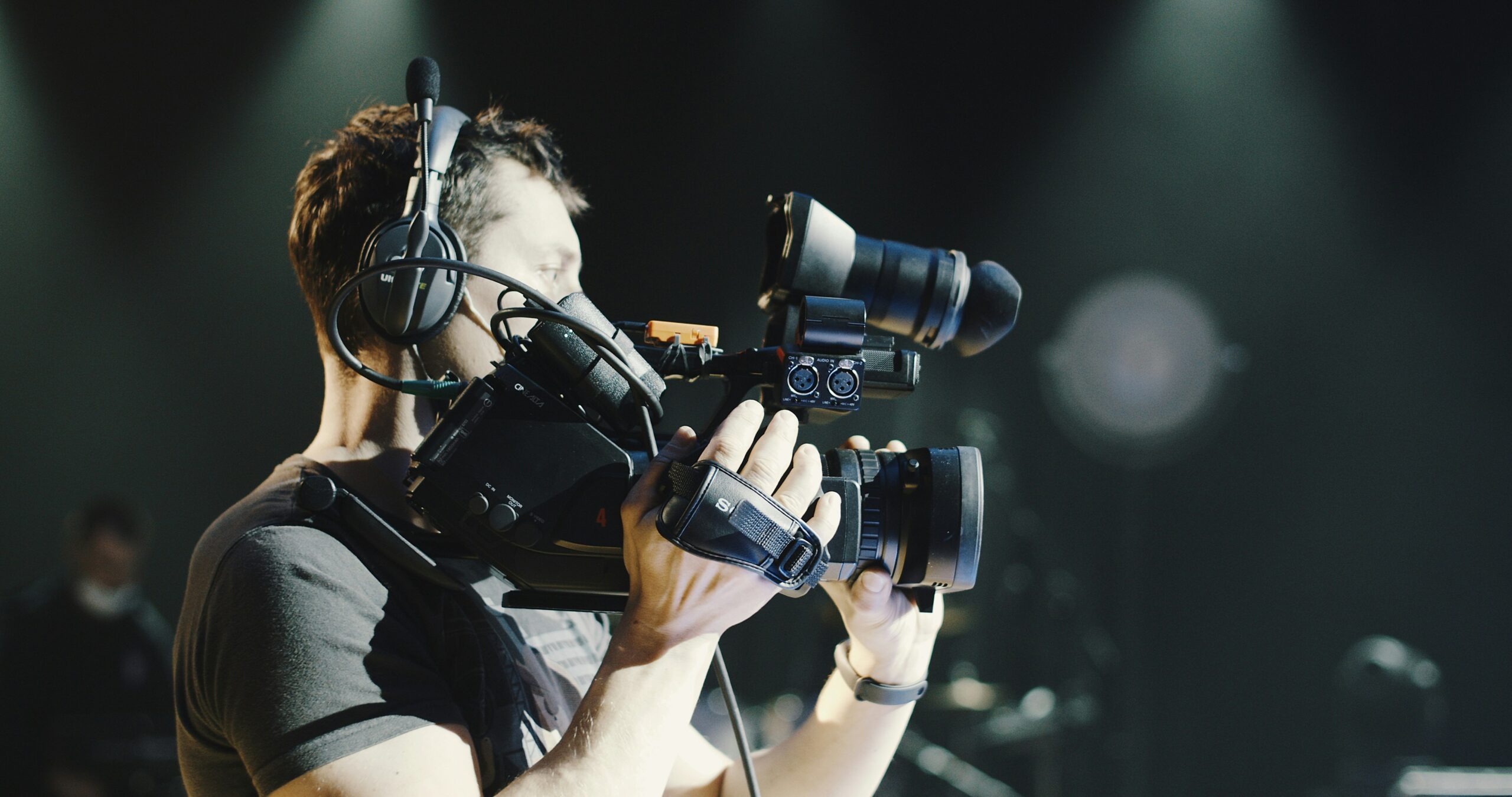 Cinema camera on set during a professional Los Angeles video production shoot
