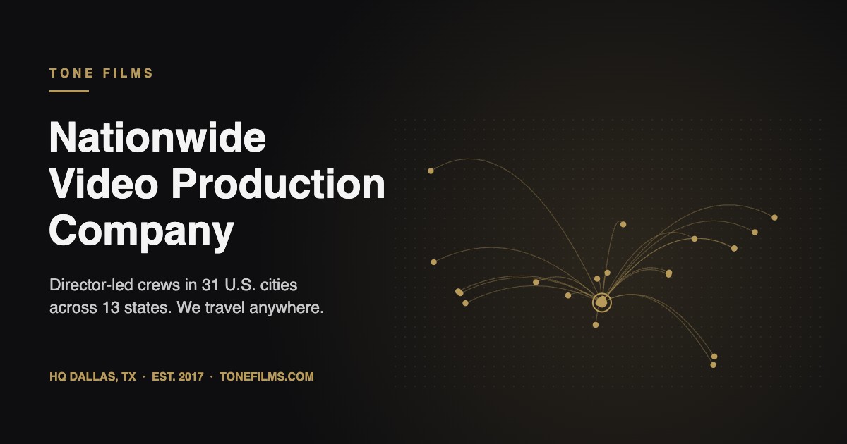 Nationwide video production company Tone Films – director-led crews in 31 U.S. cities